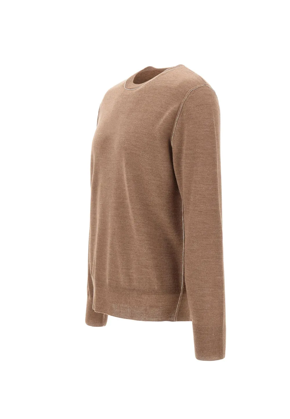 MM6 Maison Margiela Trui met contrasterend stiksel en Numeric-logo Bruin