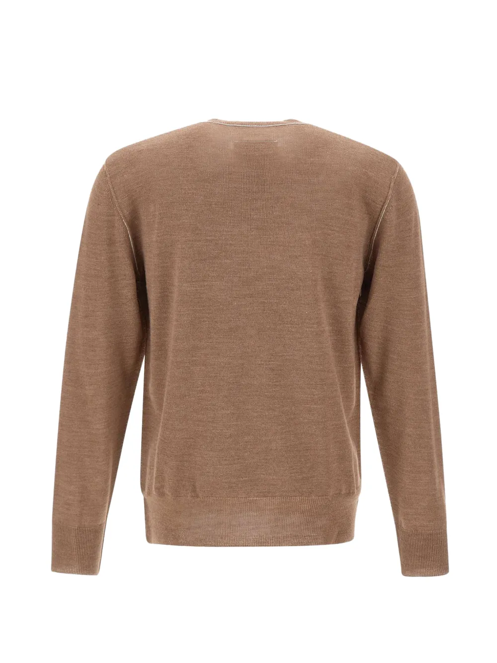 MM6 Maison Margiela Trui met contrasterend stiksel en Numeric-logo Bruin
