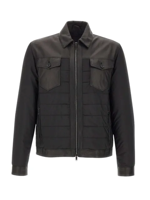 VOLFAGLI Massenzio leather-panelled quilted jacket