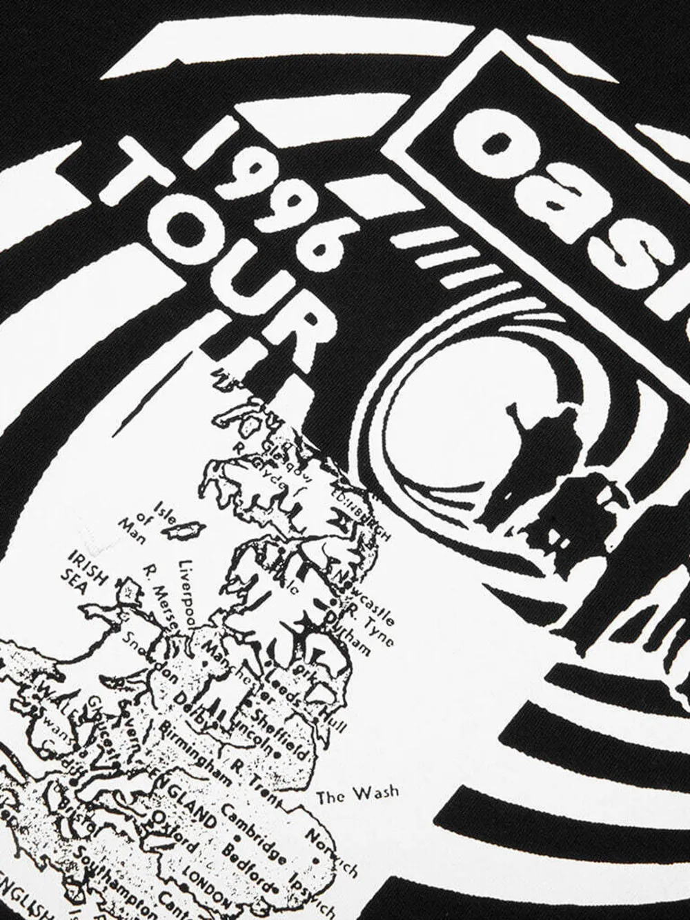 Pleasures x Oasis All Access T-shirt Zwart