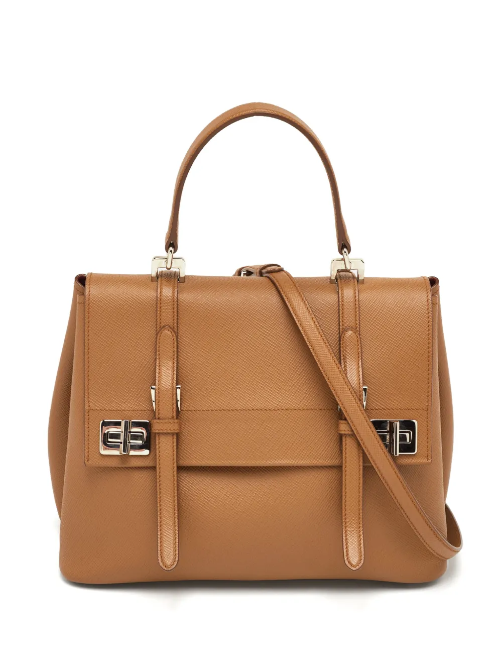 Prada Pre-Owned turn-lock flap tote bag - Marrone