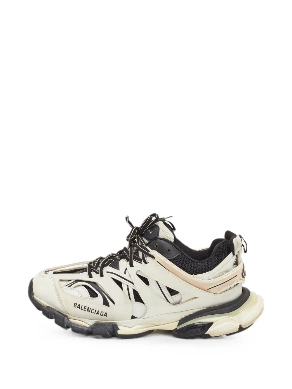 Balenciaga Pre-Owned rack faux-leather and mesh sneakers - Toni neutri