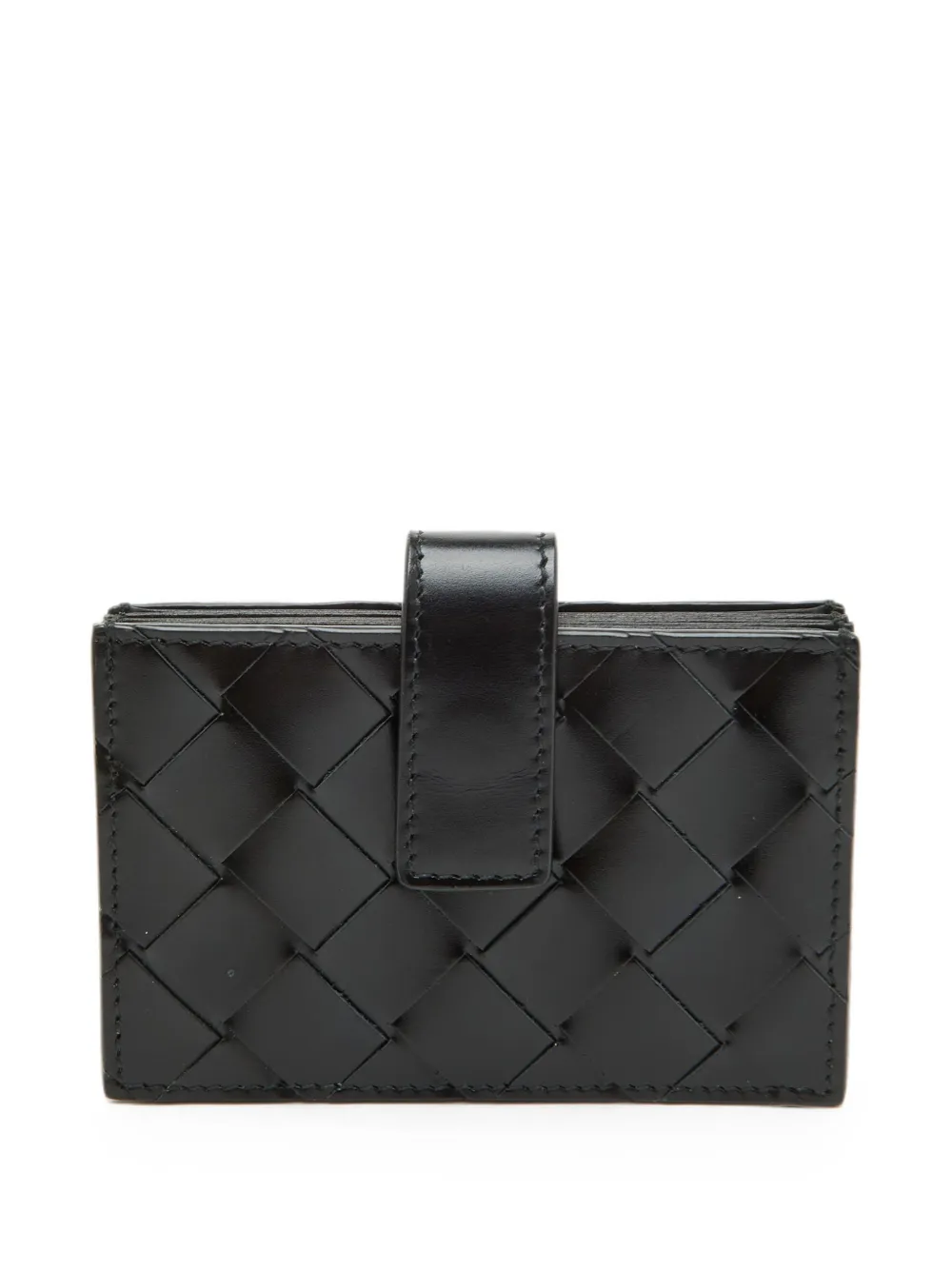 Bottega Veneta Pre-Owned Intrecciato leather card case - Nero