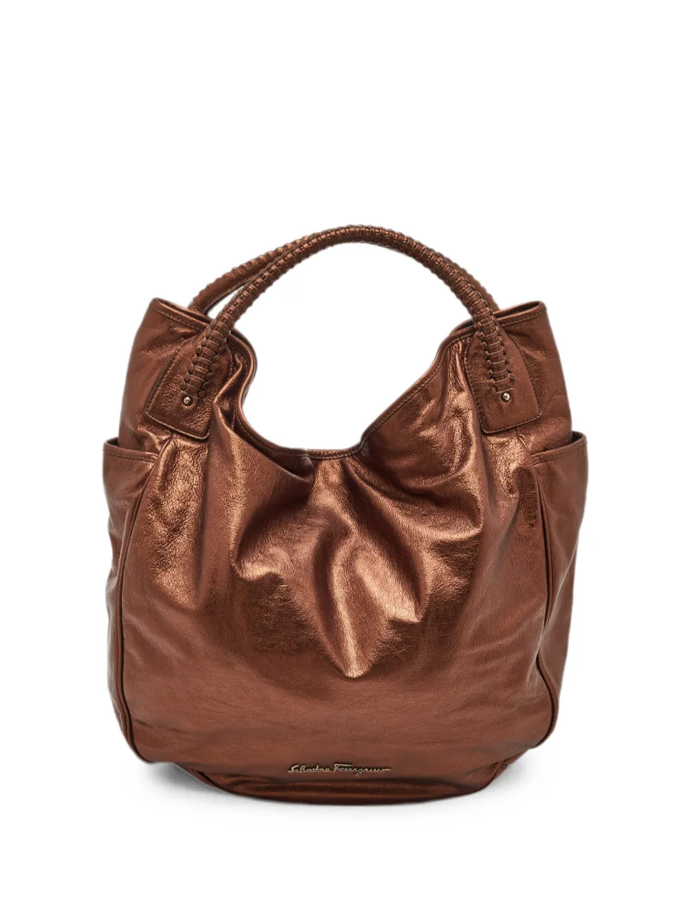 Ferragamo Pre-Owned braided handle tote bag - Marrone