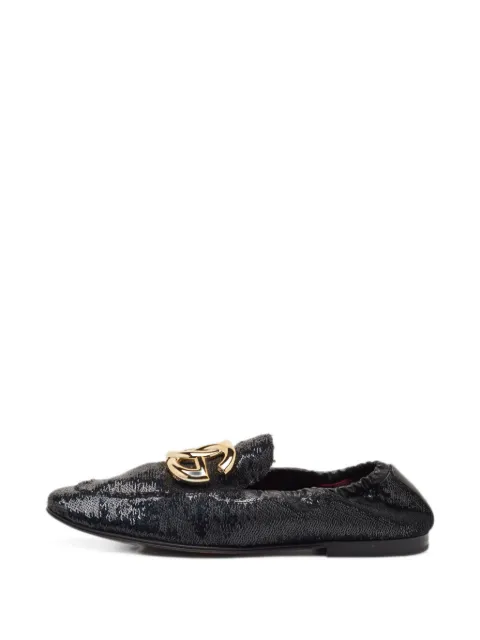 Dolce & Gabbana Pre-Owned DG-logo sequin loafers