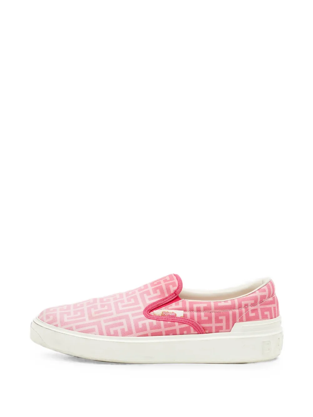 Balmain Pre-Owned x Barbie Monogram slip-on sneakers - Rosa