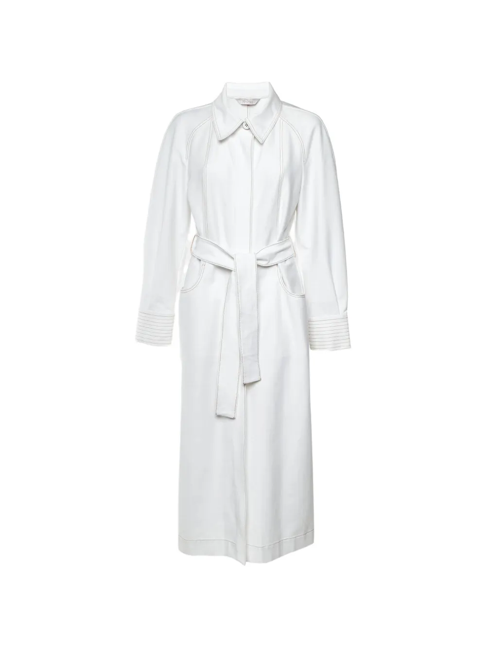 Max Mara belted denim coat - Weiß