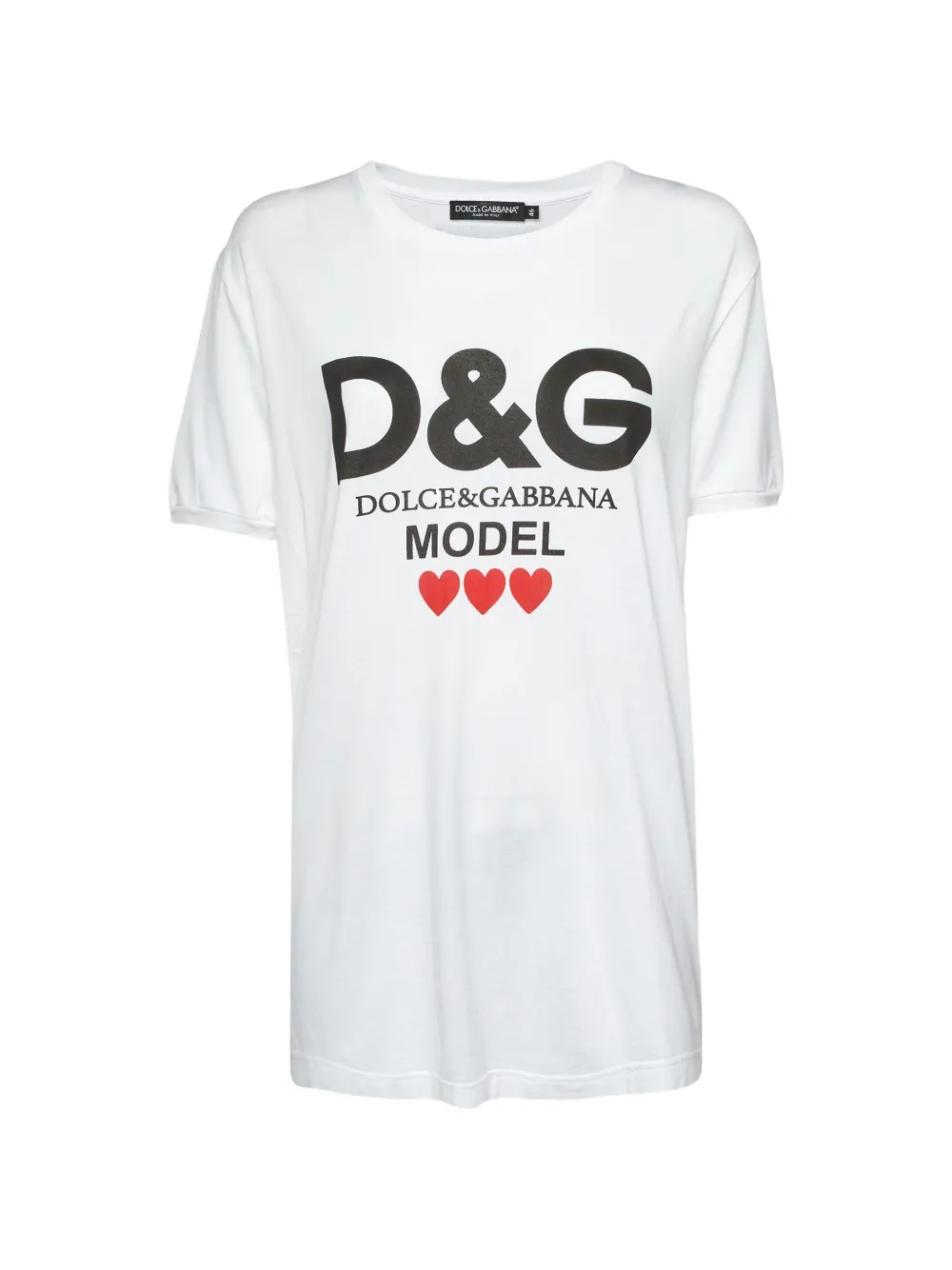 Dolce & Gabbana Pre-Owned logo heart-print T-shirt - Bianco