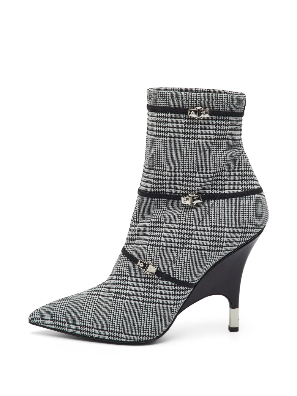Giuseppe Zanotti Vintage check stretch fabric ankle boots - Bianco
