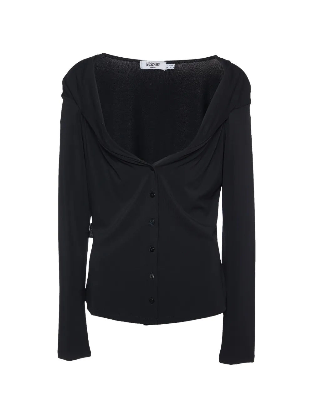 Moschino Pre-Owned draped button-front cardigan - Nero