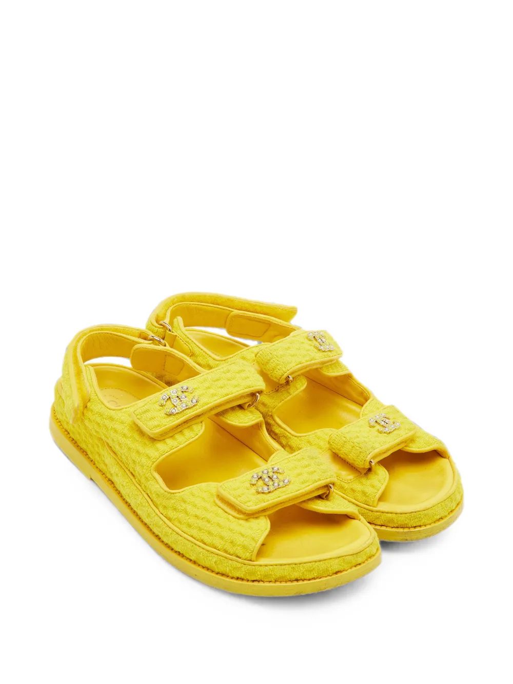 CHANEL Pre-Owned Dad logo-detail sandals - Gelb