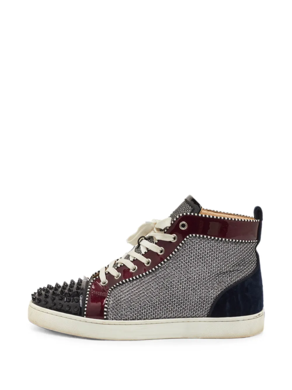 Christian Louboutin Pre-Owned Spikes Orlato high top sneakers - Grau