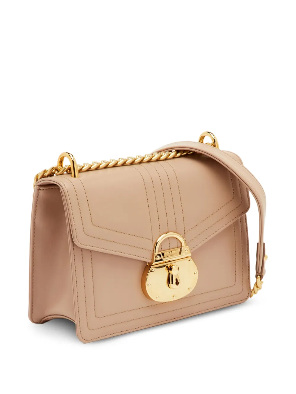 Prada Pre-Owned Lock Flap leather shoulder bag - Toni neutri