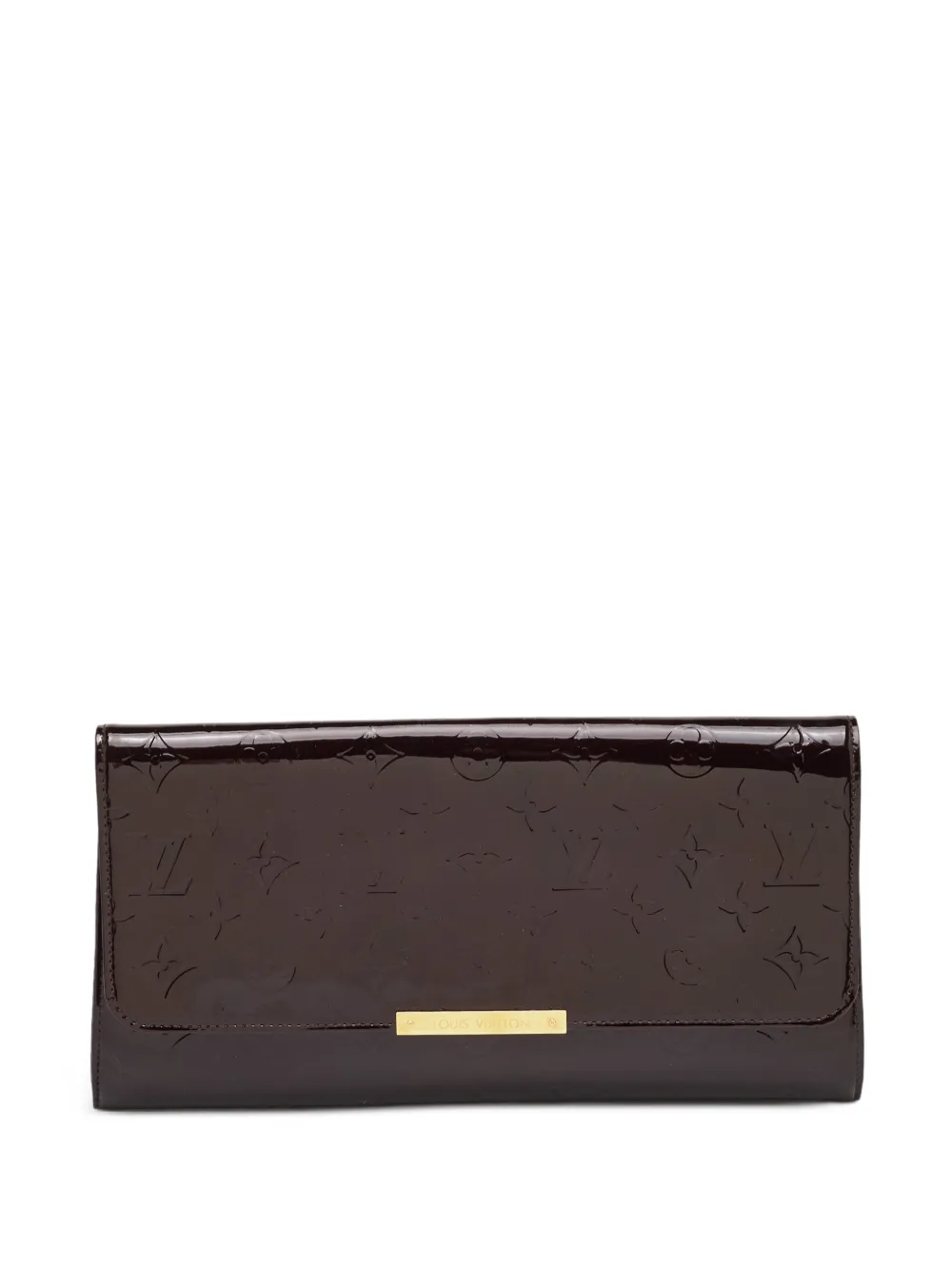 Louis Vuitton Pre-Owned Clutch Robertson in pelle Monogram Vernis Amarante 2011 - Marrone