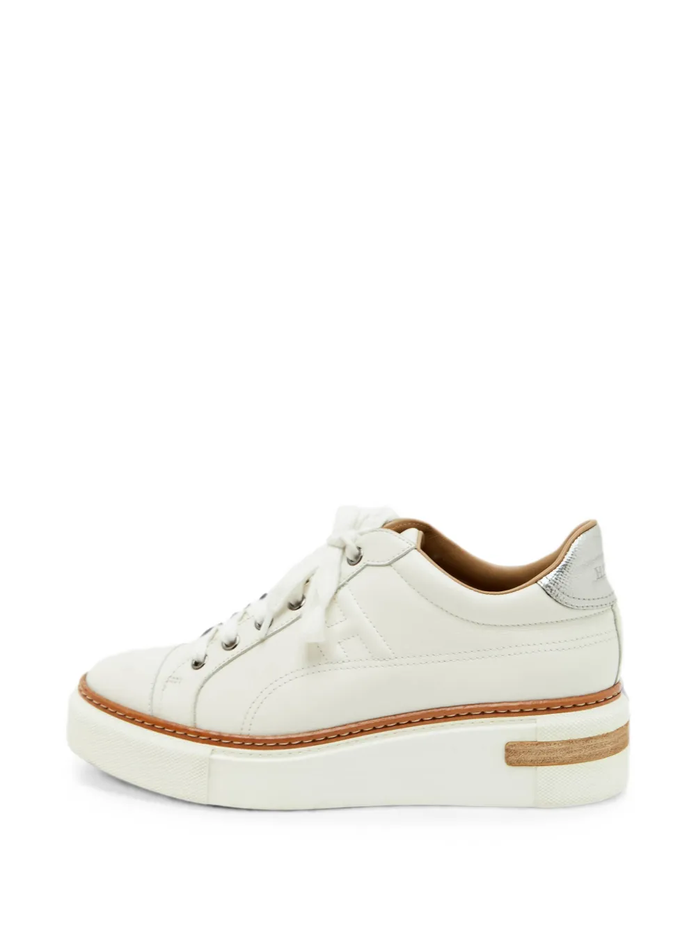 Hermès Pre-Owned Polo lace-up sneakers - Weiß
