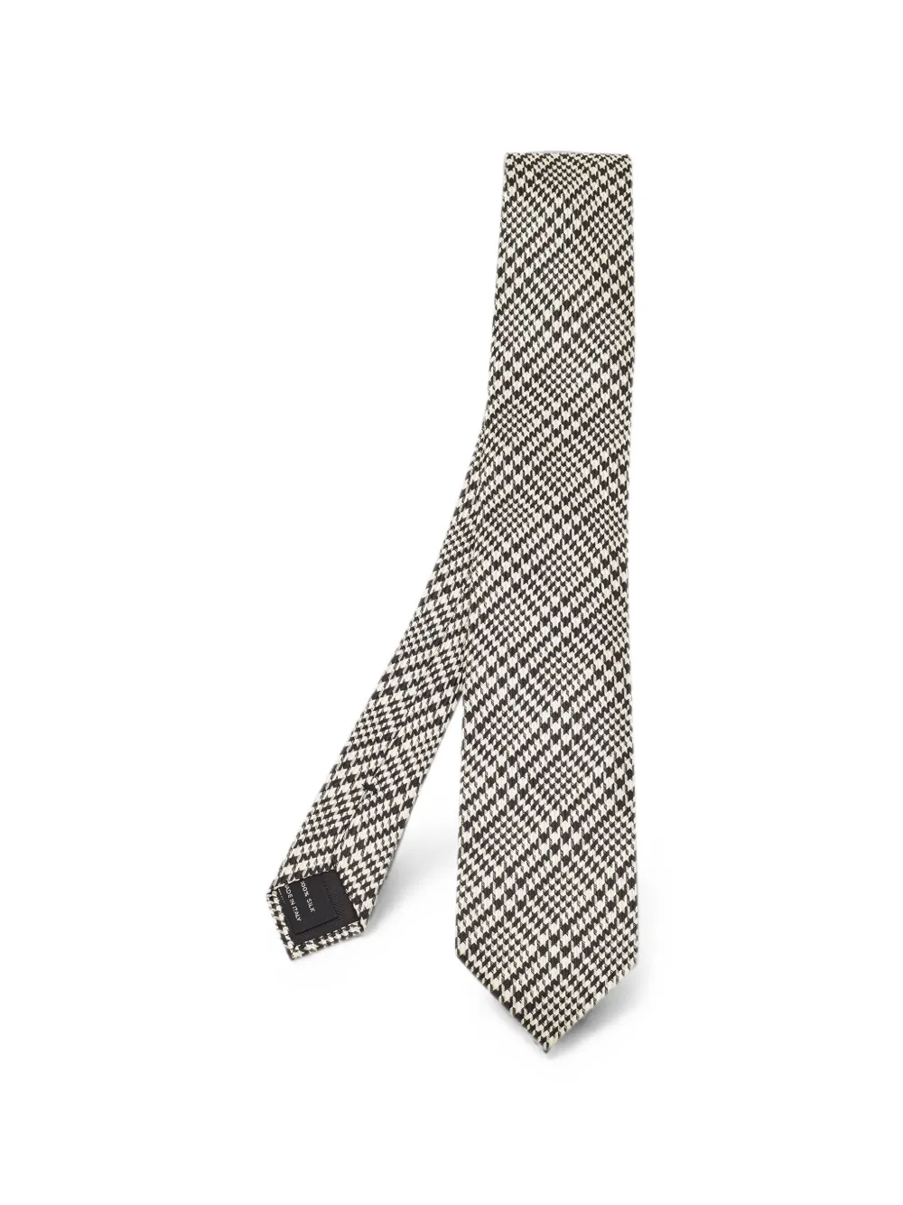 Tom Ford Vintage houndstooth-pattern tie - Schwarz