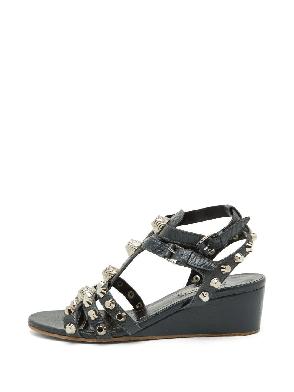 Balenciaga Pre-Owned Arena studded wedge sandals - Grigio