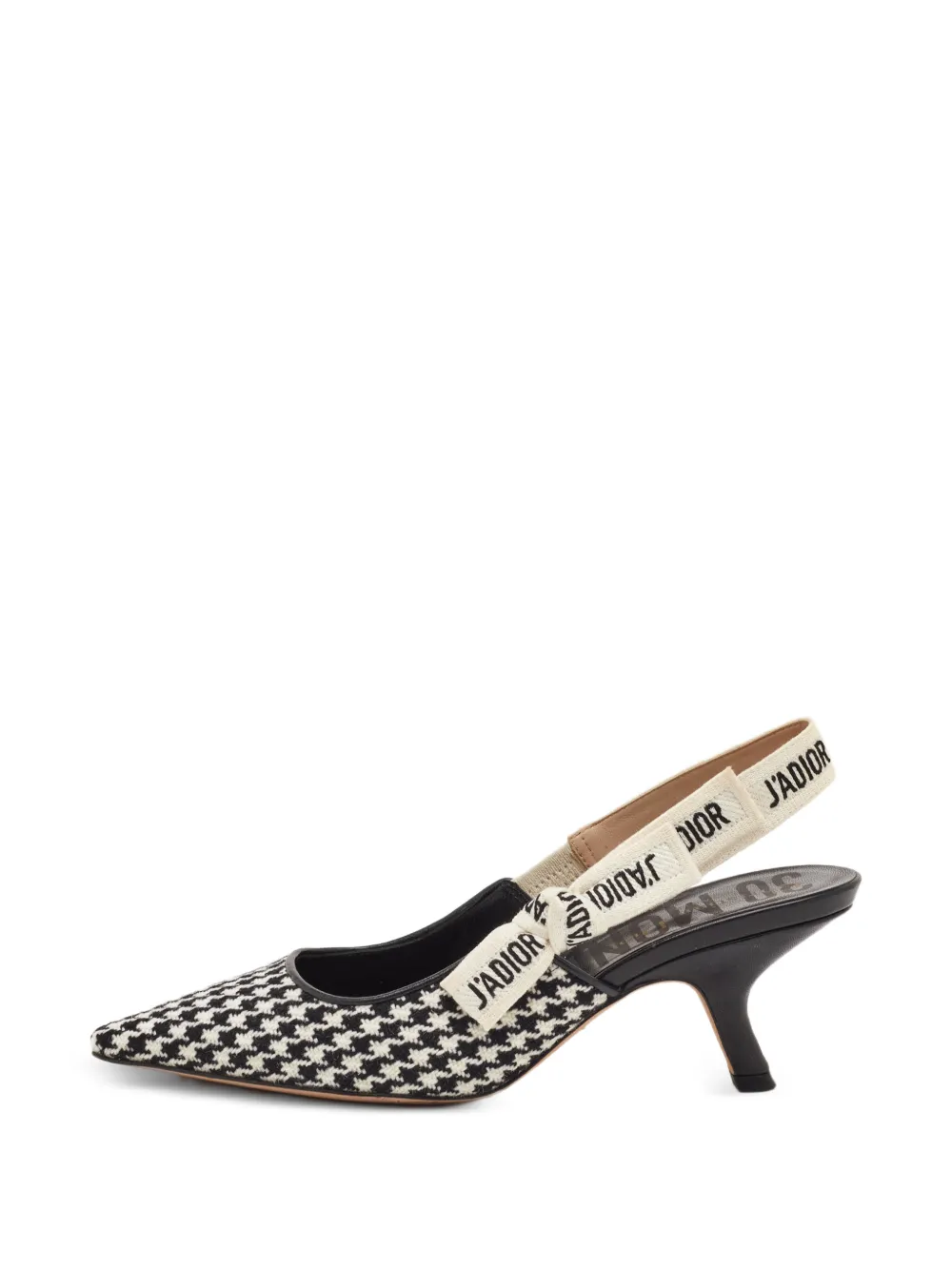 Christian Dior Pre-Owned J'Adior houndstooth slingback pumps - Schwarz