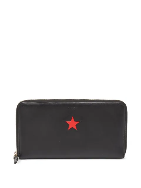 Givenchy Pre-Owned star-patch zip-around wallet