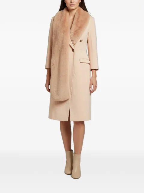 Elisabetta Franchi robe mi-longue à col en fourrure artificielle