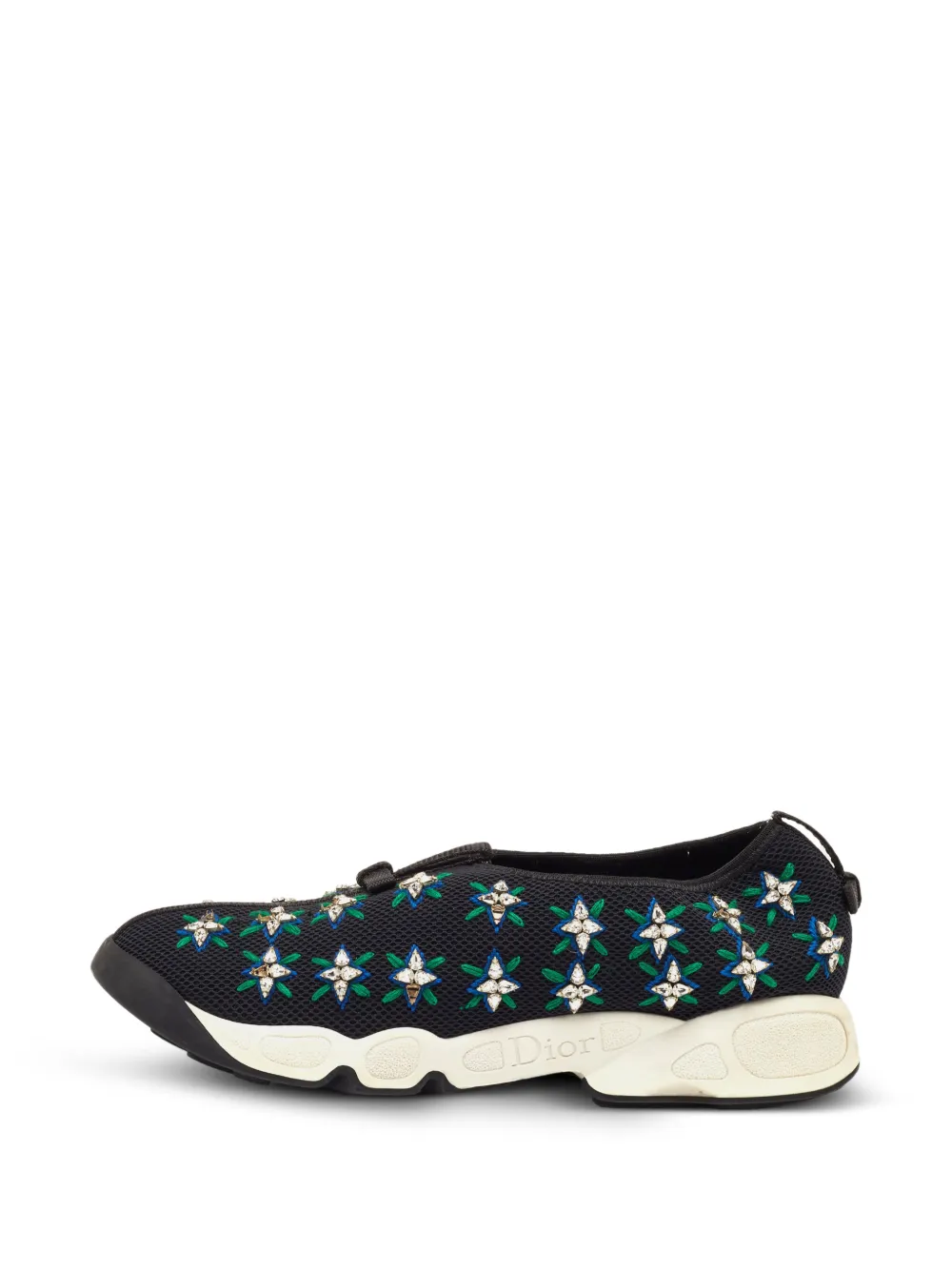 Christian Dior Pre-Owned Fusion crystal-embellished sneakers - Schwarz