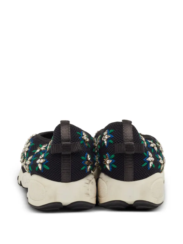 美品　Christian Dior ディオールフュージョンスニーカー　ビジュー Christian Dior Pre-Owned Fusion ビジュートリム スニーカー