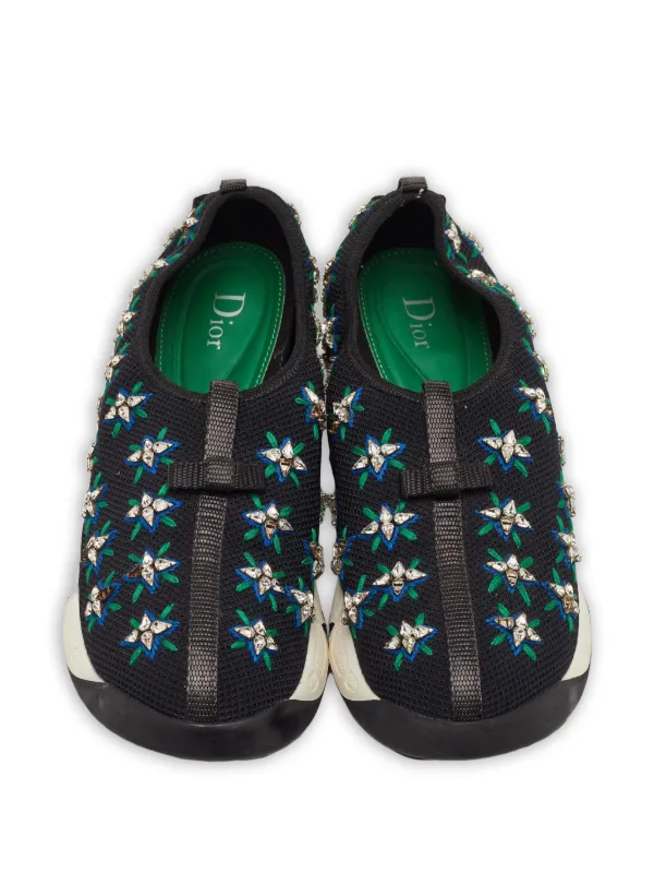 美品　Christian Dior ディオールフュージョンスニーカー　ビジュー Christian Dior Pre-Owned Fusion ビジュートリム スニーカー