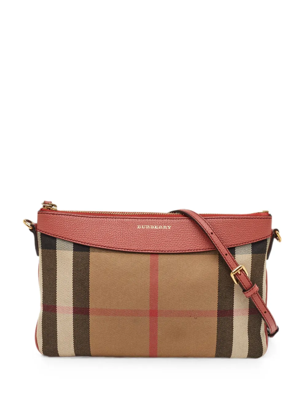 Burberry Pre-Owned Borsa a tracolla Nova Check - Marrone