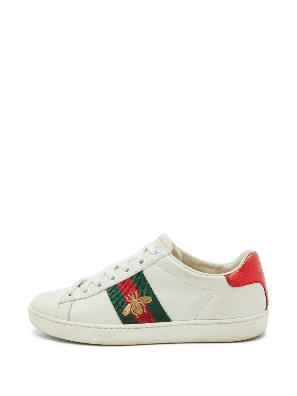 Gucci Pre-Owned Ace bee embroidered sneakers - Weiß
