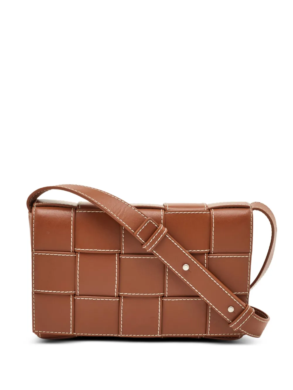 Bottega Veneta Pre-Owned medium Cassette Intrecciato cross body bag - Marrone