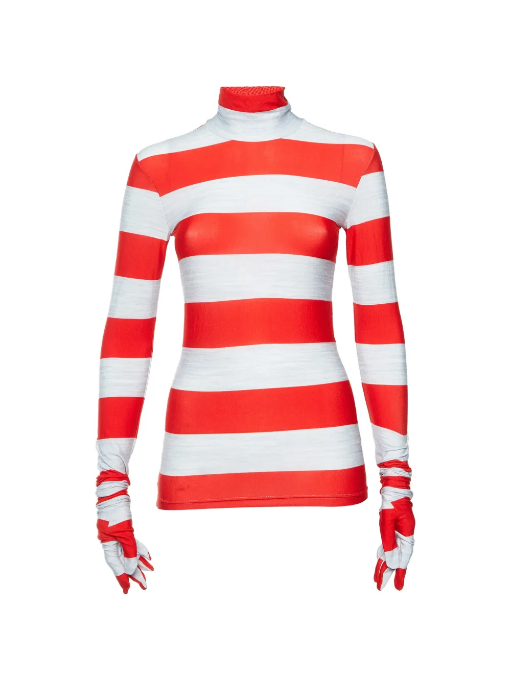 Balenciaga Pre-Owned striped high-neck top - Rosso
