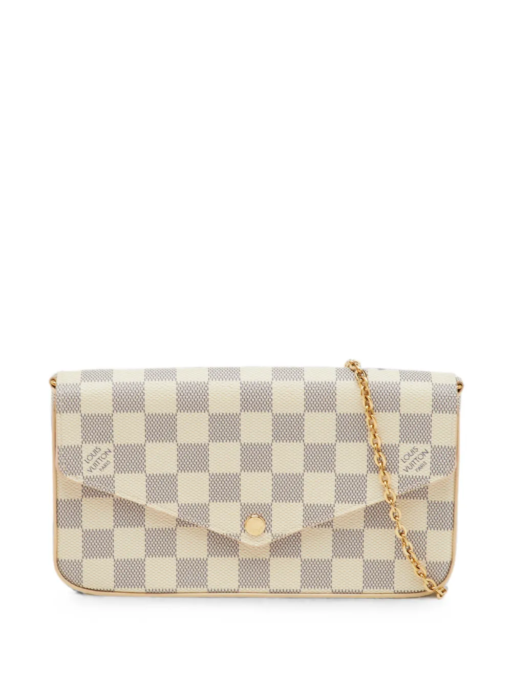 Louis Vuitton Pre-Owned 2018 Felicie Damier Azur canvas cross body bag - Nude
