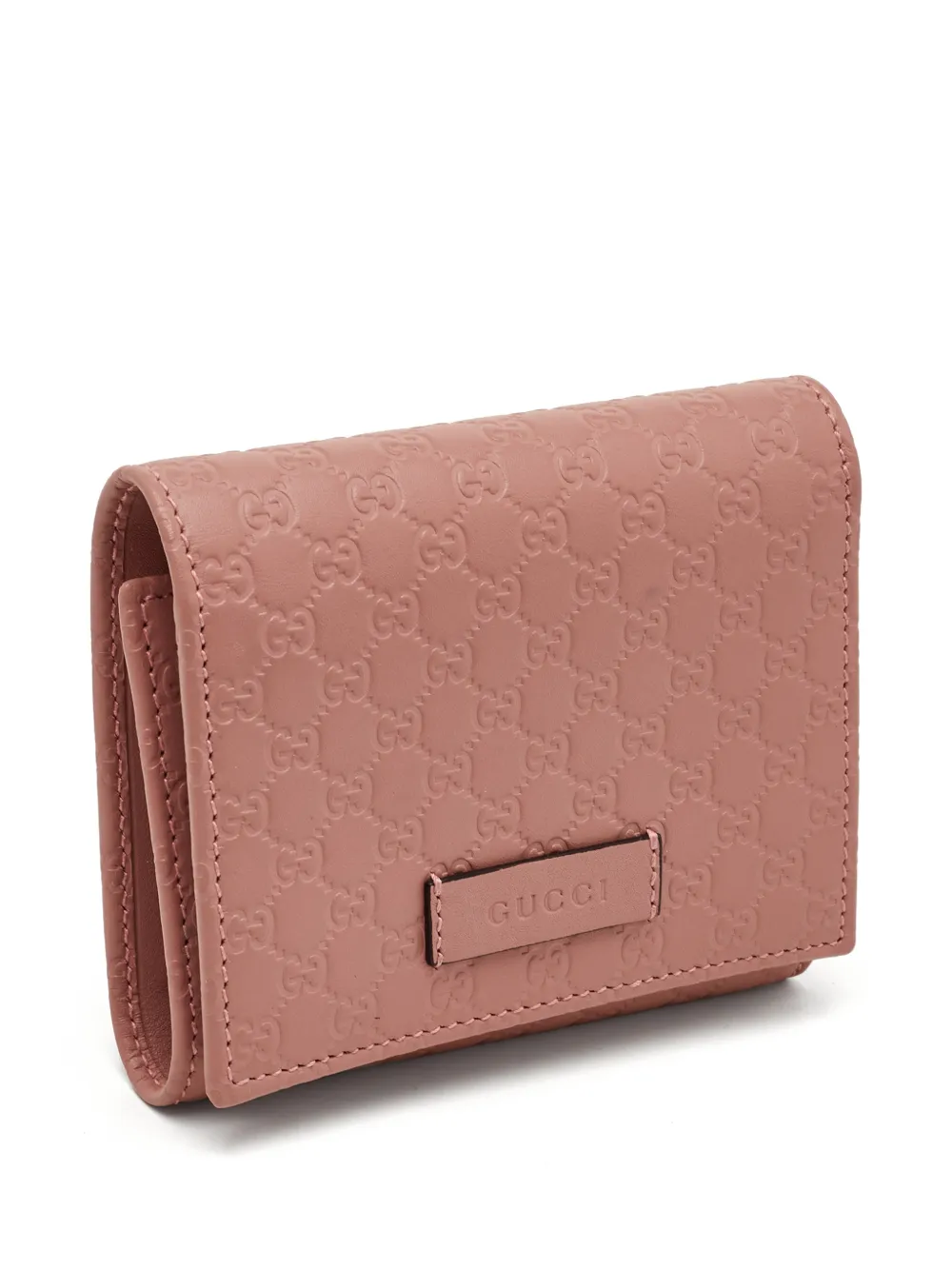 Gucci Pre-Owned Microguccissima tri-fold leather wallet - Rosa