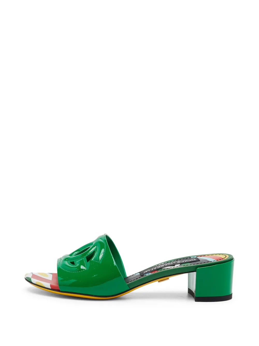 Dolce & Gabbana Pre-Owned cut-out logo sandals - Verde