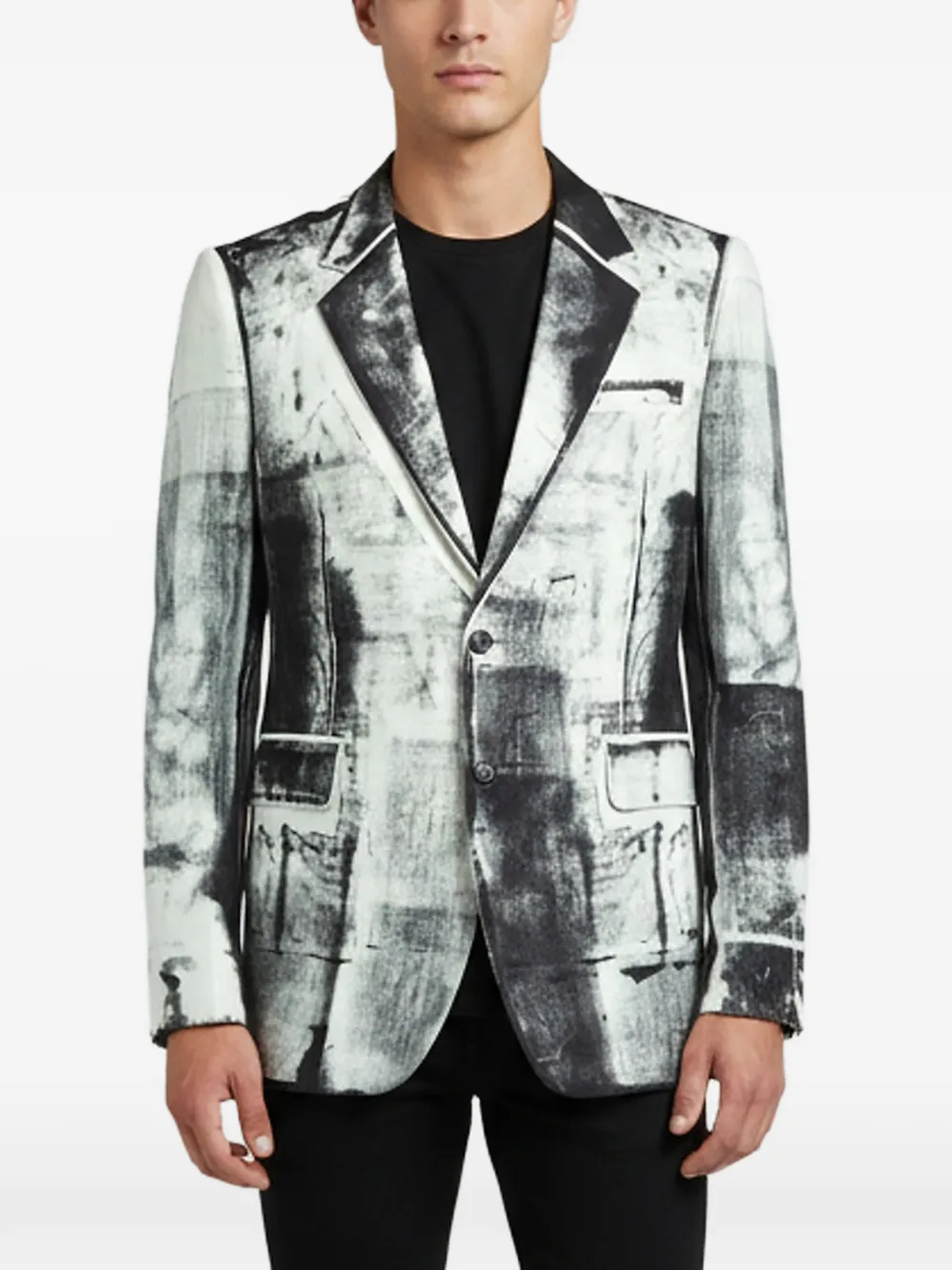 Alexander McQueen Pre-Owned Trompe-l'oeil single-breasted blazer - Nero