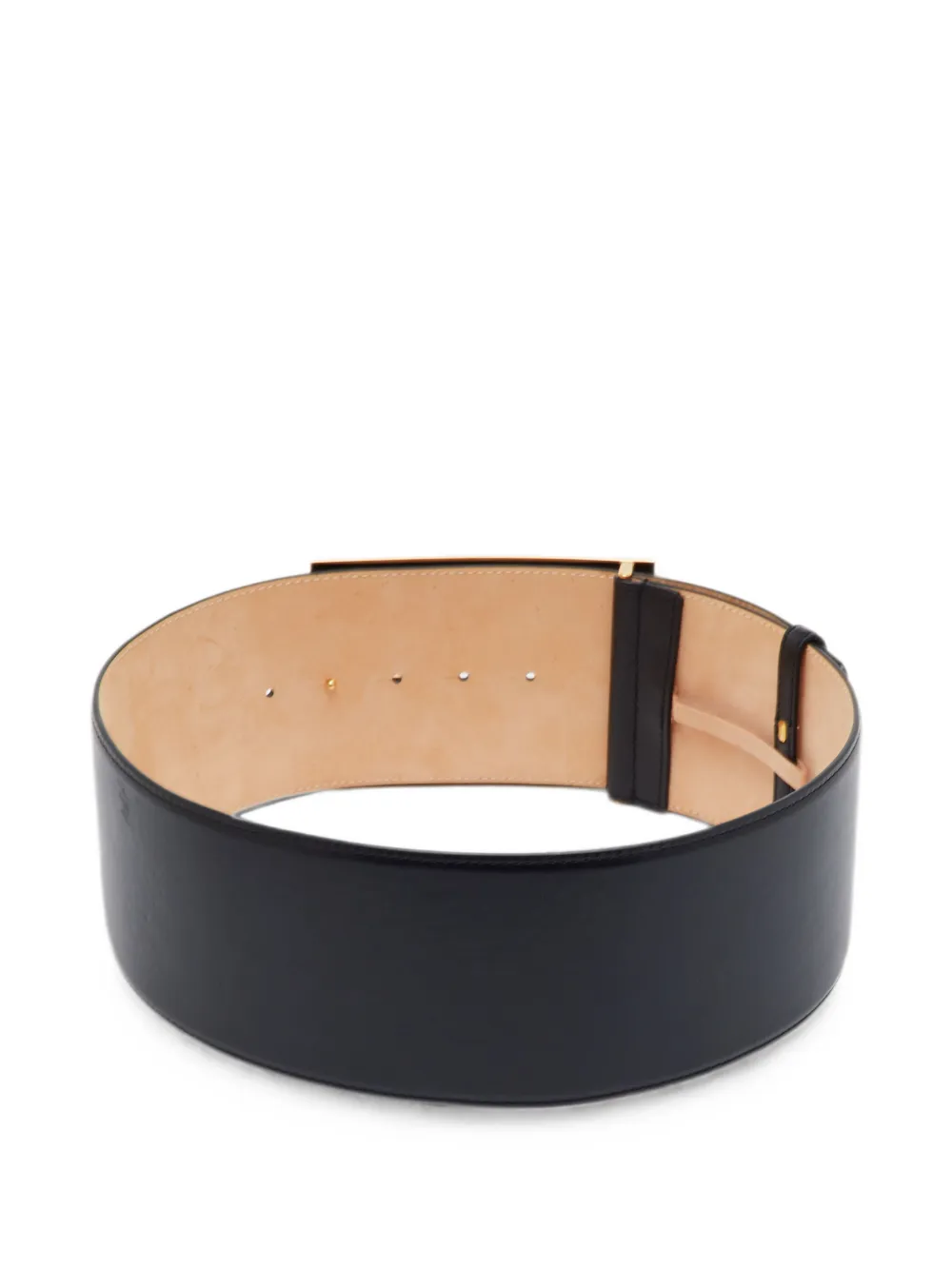 Fendi Pre-owned Fendace Crystal-embellished Wide Belt in Black, view 2