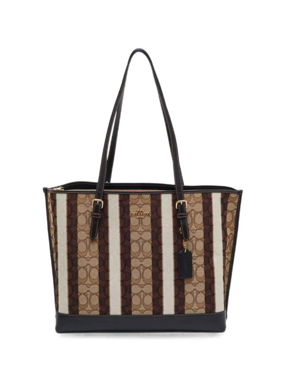 Coach Vintage Mollie striped-pattern tote bag - Toni neutri