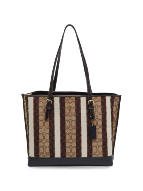 Coach Vintage Mollie striped-pattern tote bag