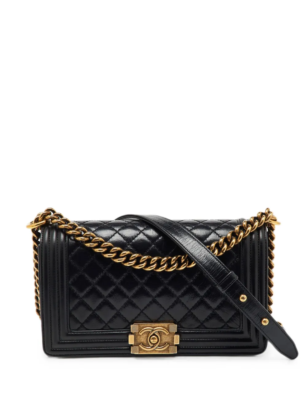 CHANEL Pre-Owned 2011 Boy diamond-quilted shoulder bag - Nero