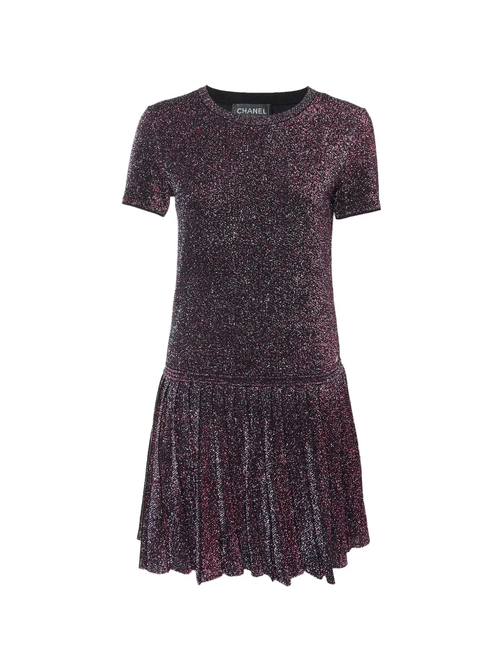 CHANEL Pre-Owned Abito corto plissettato - Viola