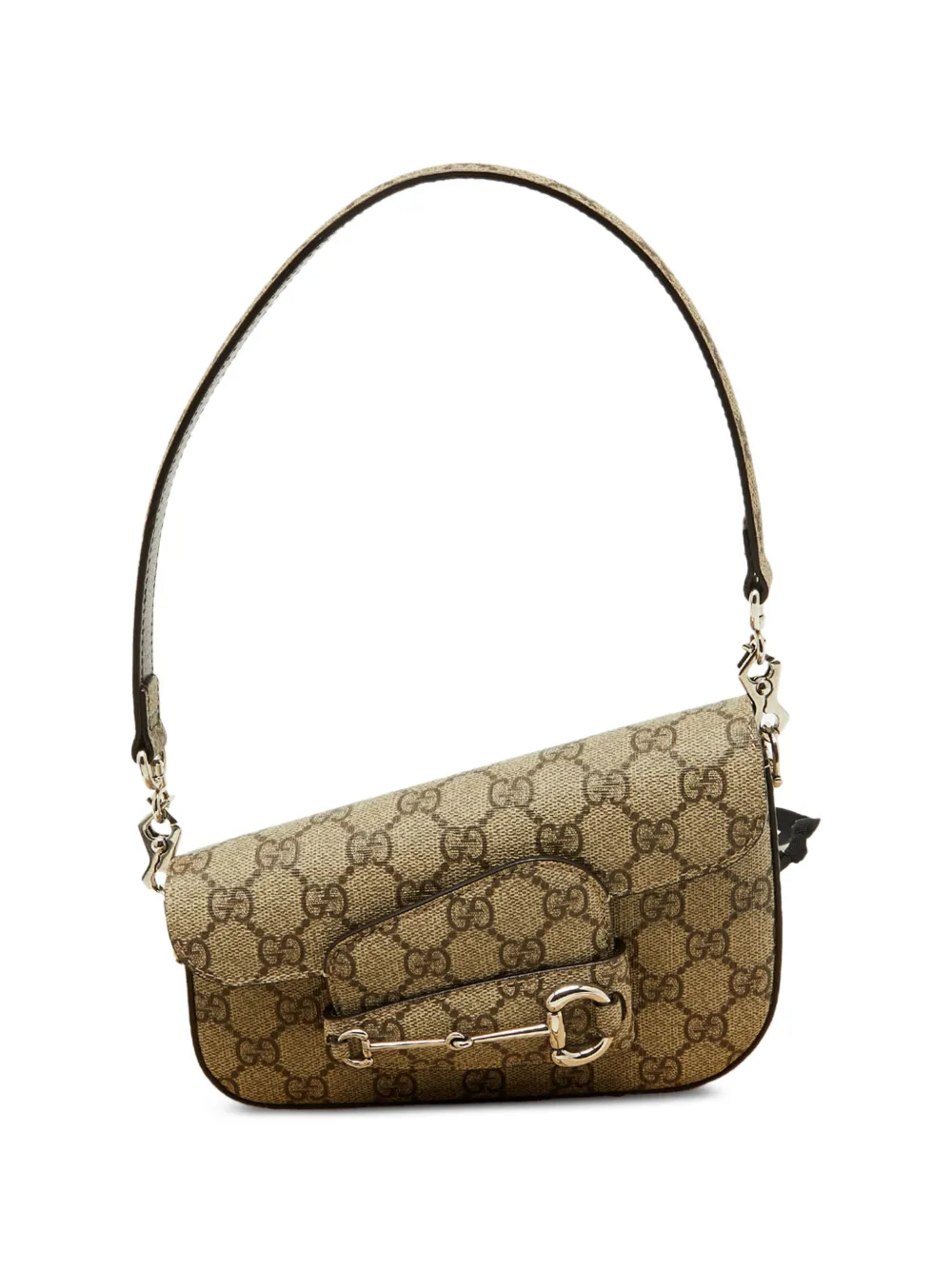 Gucci Pre-Owned Horsebit 1955 GG Supreme Schultertasche - Nude