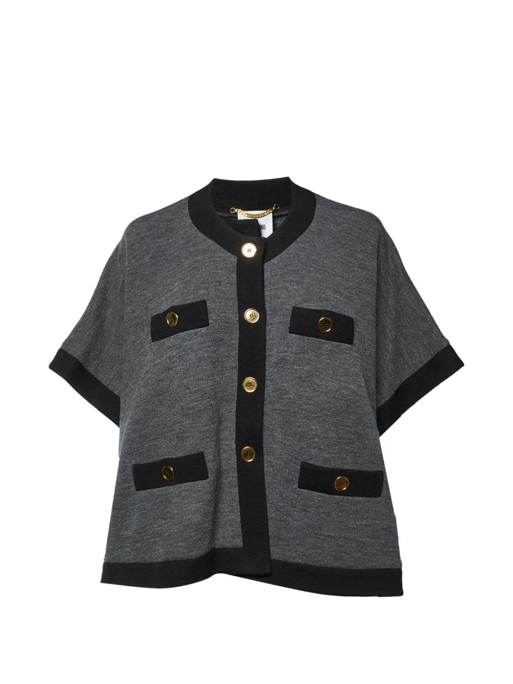 Moschino Pre-Owned button-front cape cardigan - Grigio