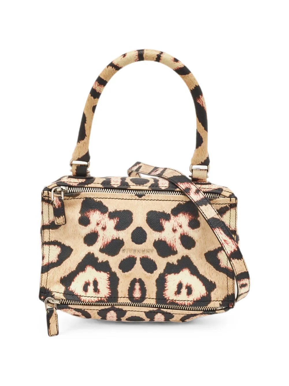 Givenchy Pre-Owned Pandora Schultertasche mit Animal-Print - Nude