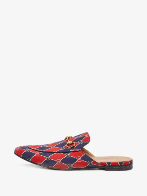 Gucci Pre-Owned Princetown rhombus-chain mules