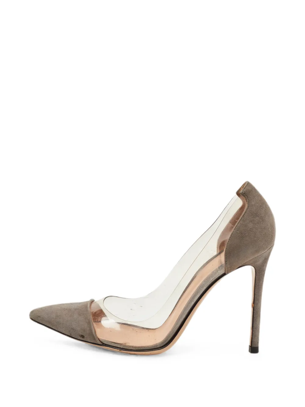 Gianvito Rossi Plexi pointed-toe pumps - Grau