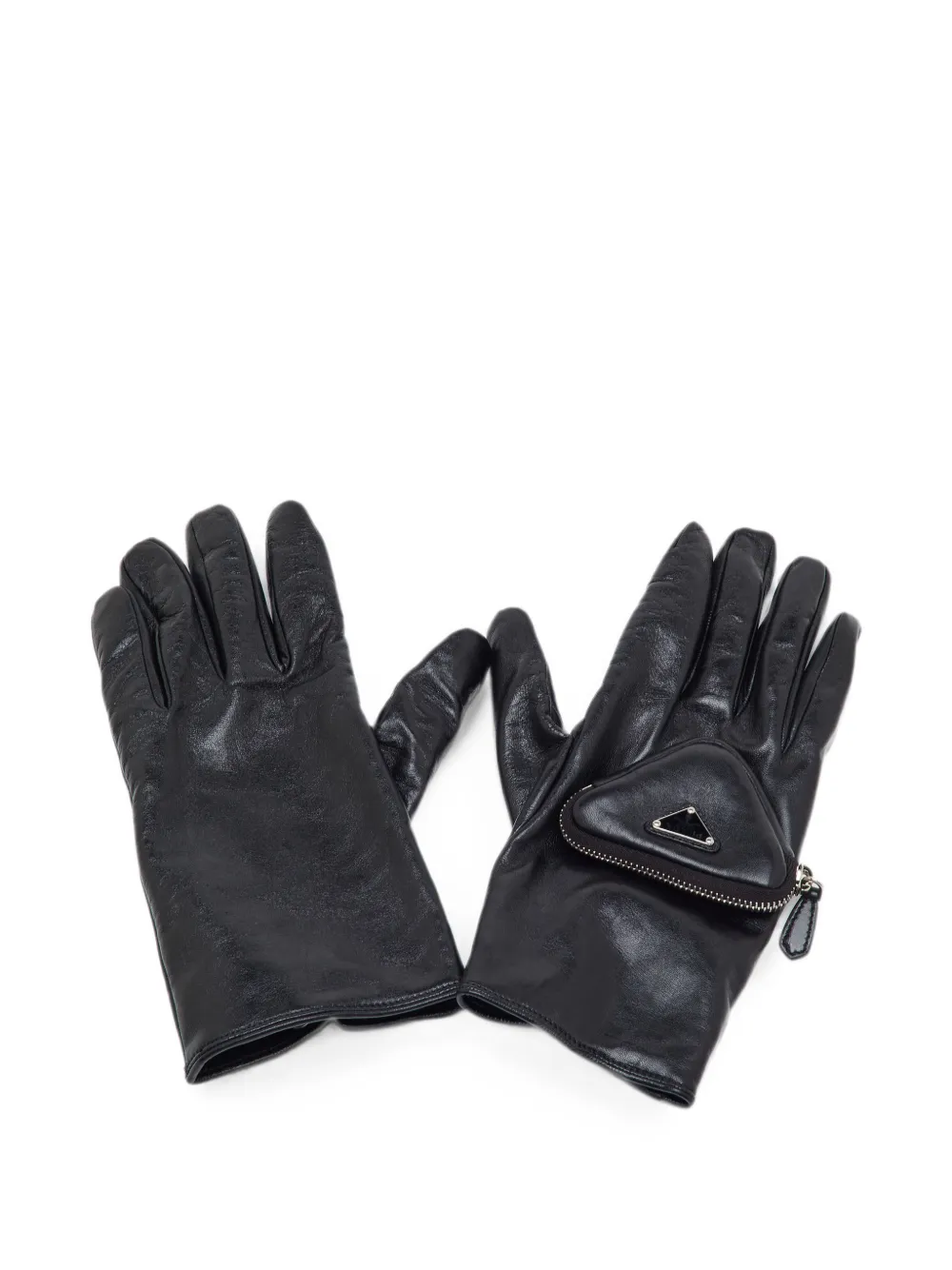 Prada Pre-Owned Guanti con logo - Nero