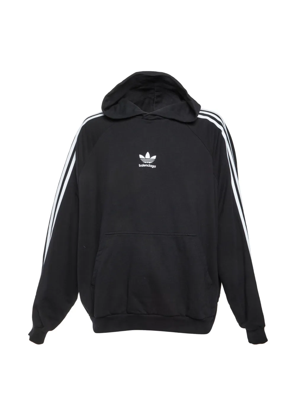 Balenciaga Pre-Owned x Adidas logo-embroidered hoodie - Nero