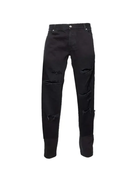 Balmain Pre-Owned distressed ripped jeans