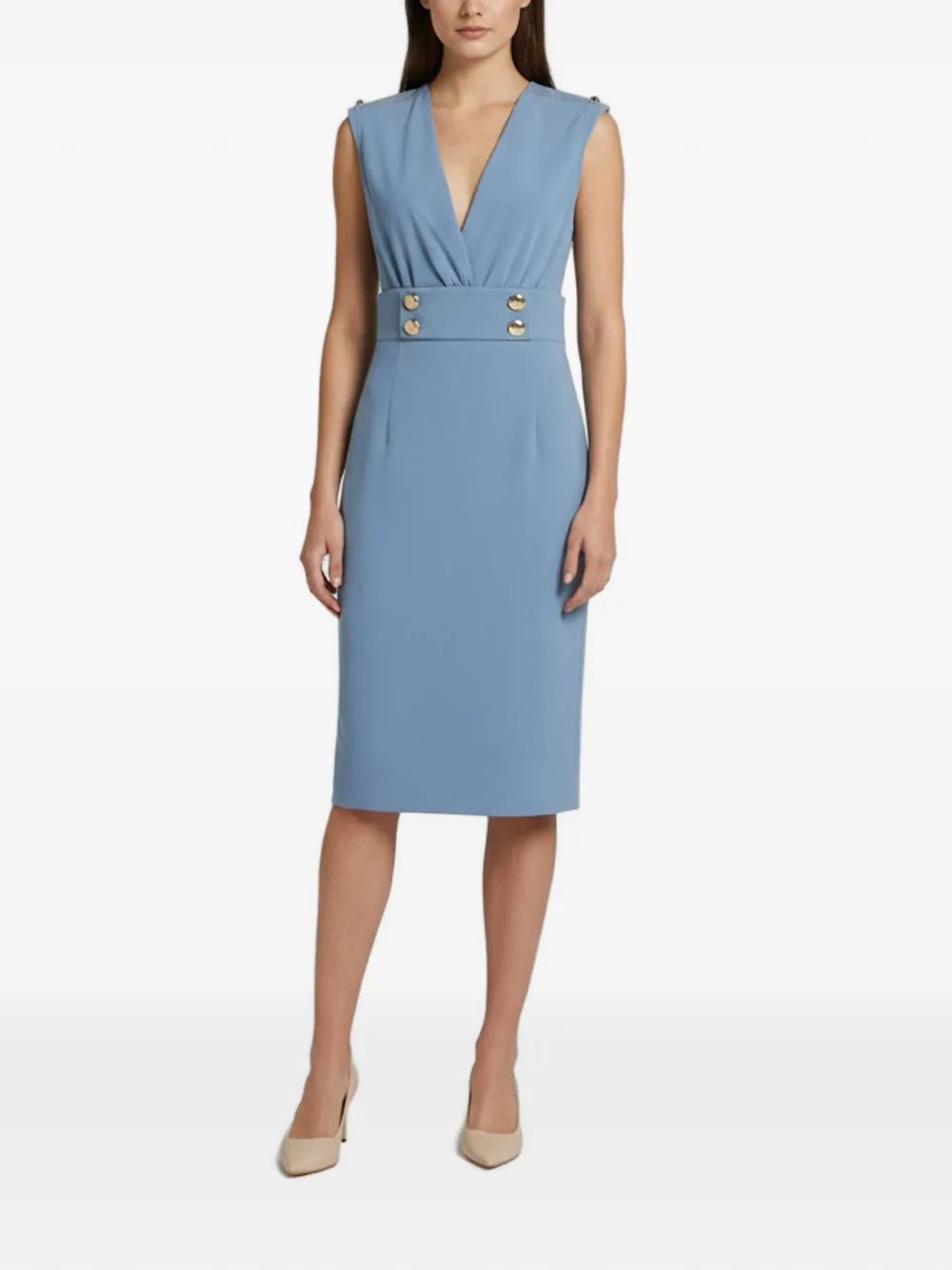 Elisabetta Franchi Set body e gonna in crêpe - Blu