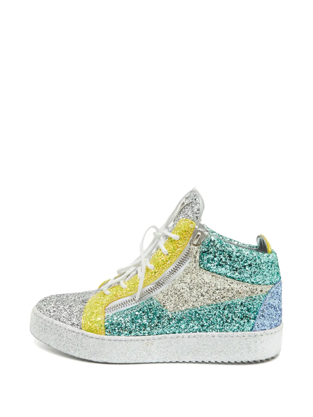 Giuseppe Zanotti Vintage Kriss glitter-finish sneakers - Argento
